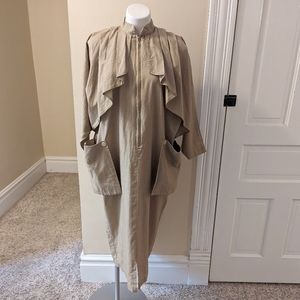 Vintage Jun-Jun Cambe Manila designer tan linen dress size L